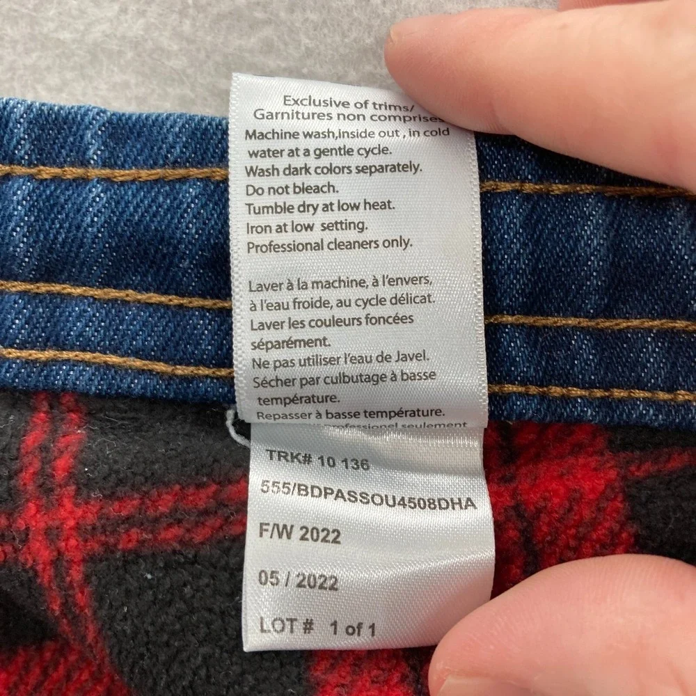 Silver Jeans Nathan Flannel Lined Blanket Lined‎ Boys 16 Skinny Fit Drawstring